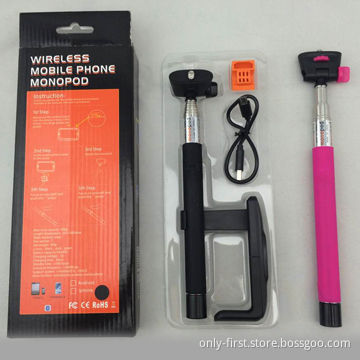 Wireless mobile phone mono-pod selfie stick Bluetooth for iPhone/Samsung